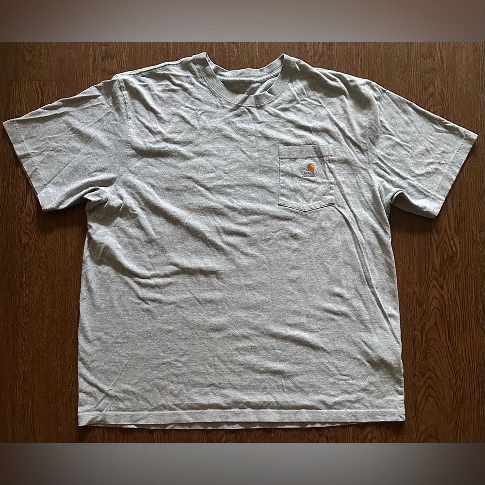 Carhartt Shirt Adult XL  Gray Original Fit Short Sleeve Workwear